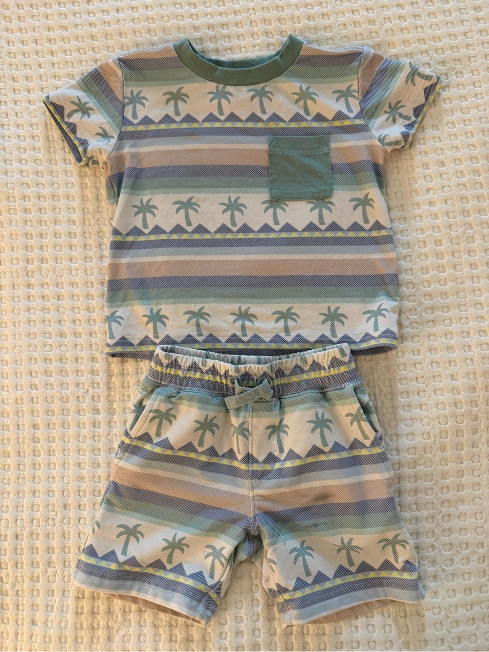 Little Sleepies Palm Dunes T-shirt and shorts